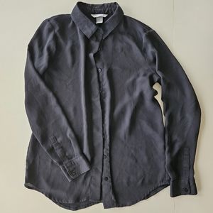 H&M Black Button Up Long Sleeve